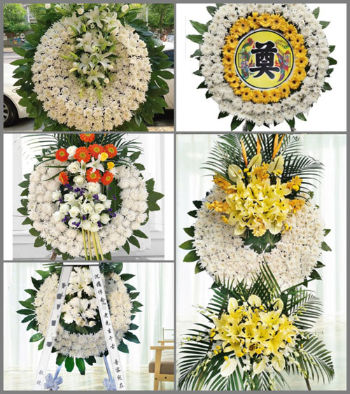 广东江门市新会区三江镇官田村花圈速递